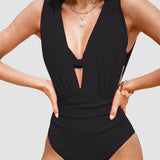 Branca - Maillot de Bain Sculptant de Luxe avec Décolleté en V Profond