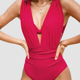 Branca - Maillot de Bain Sculptant de Luxe avec Décolleté en V Profond
