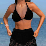 Adélaïde - Ensemble de bikini élégant en dentelle lisse