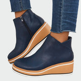 Bottines en cuir orthopédique