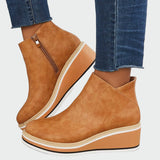 Bottines en cuir orthopédique