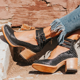 Ginevra - Chaussures à talons hauts avec plusieurs brides et semelle épaisse
