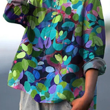 Graça - Chemise Casual Imprimée en Art de la Forêt d'Été