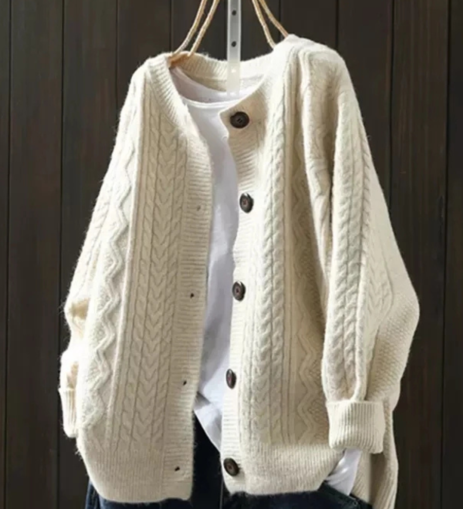 Lorença - Cardigan en Maille Tressée