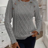 Francisca - Pull en Maille avec Boutons
