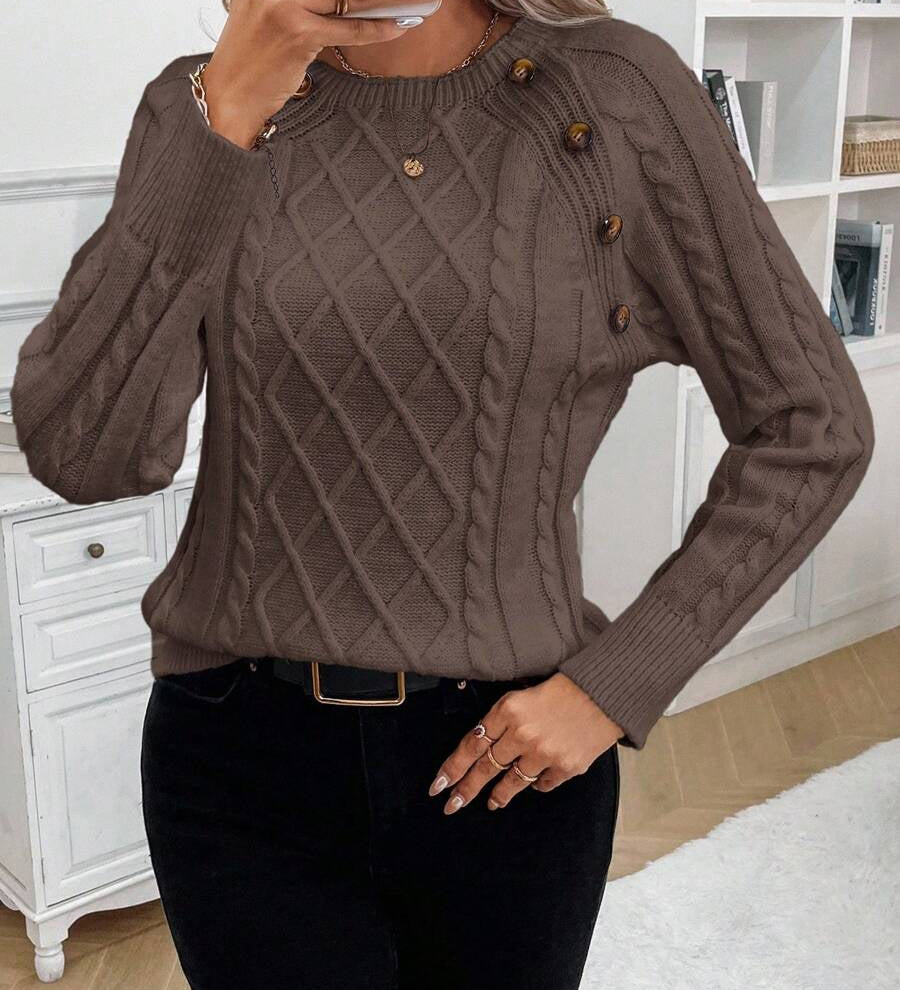 Francisca - Pull en Maille avec Boutons