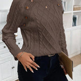 Francisca - Pull en Maille avec Boutons