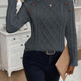 Francisca - Pull en Maille avec Boutons