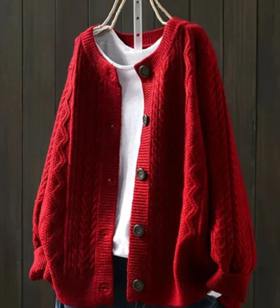 Lorença - Cardigan en Maille Tressée