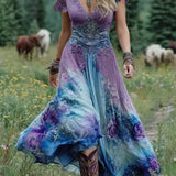 Serena - Robe Maxi Courte Fleurie