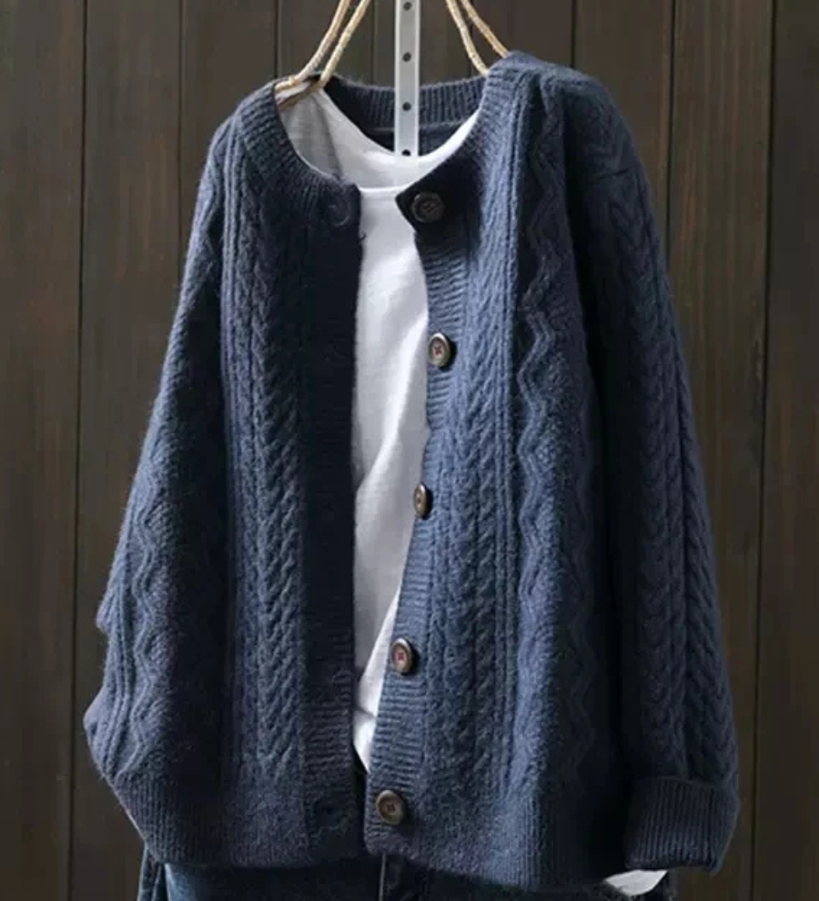 Lorença - Cardigan en Maille Tressée