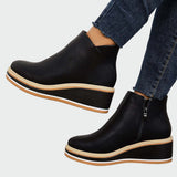 Bottines en cuir orthopédique
