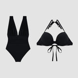 Branca - Maillot de Bain Sculptant de Luxe avec Décolleté en V Profond
