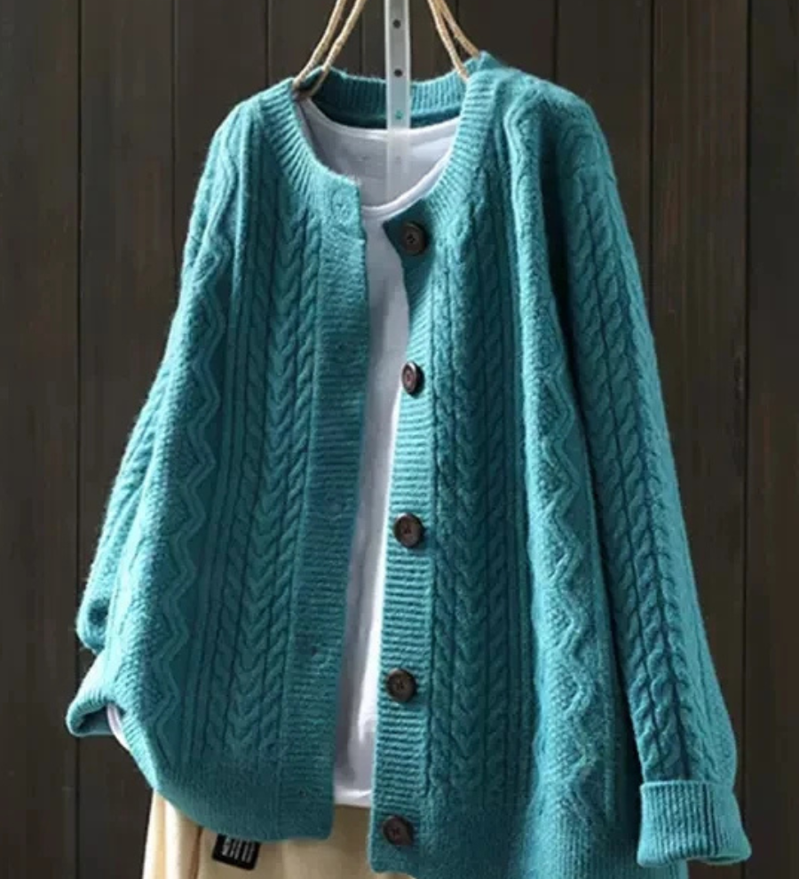 Lorença - Cardigan en Maille Tressée