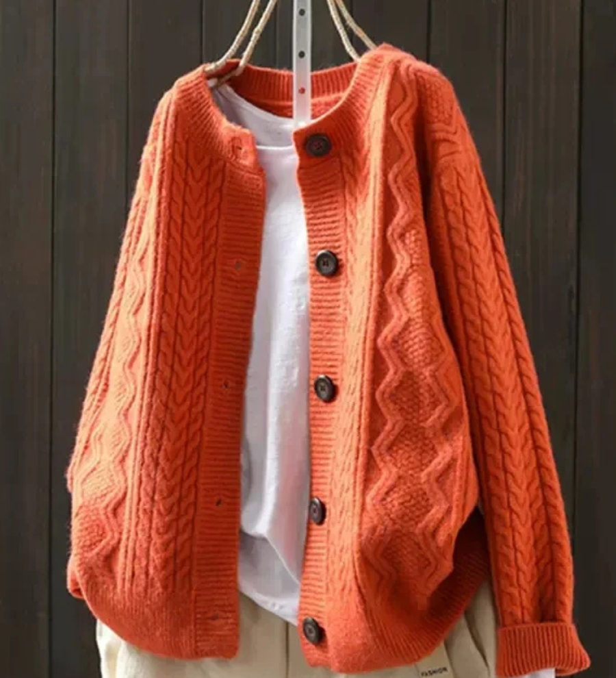 Lorença - Cardigan en Maille Tressée