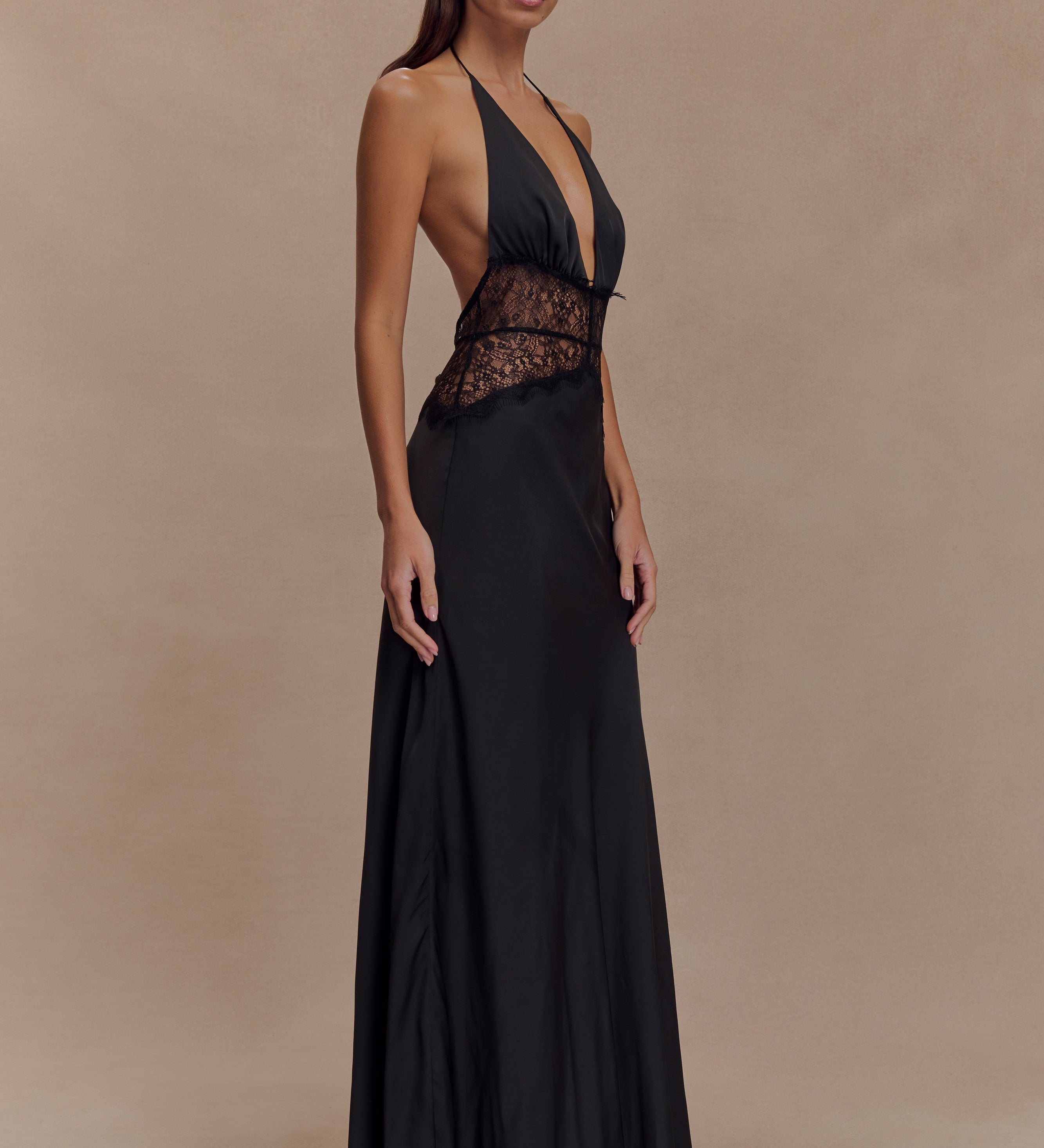 Velina - Robe en dentelle et satin