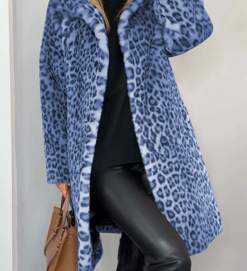 Leia - Manteau Long Léopard