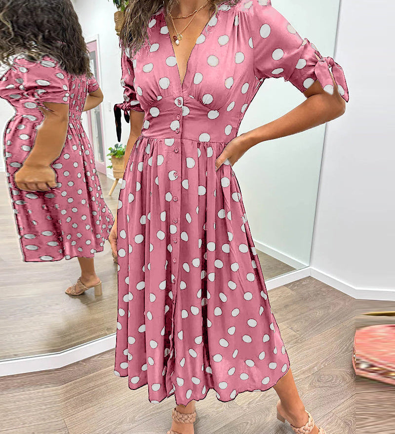Mónica - Robe Élégante à Pois