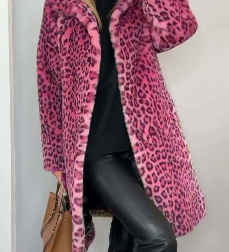 Leia - Manteau Long Léopard