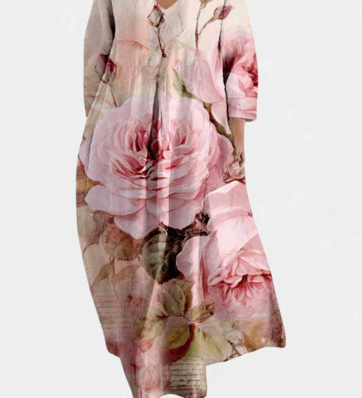 Ana - Robe Fluide avec Imprimé