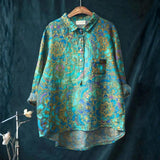 Cátia - Chemise Décontractée d'Art Rétro