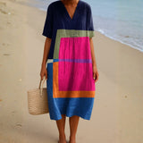 Isadora - Robe en Blocs de Couleurs Vives