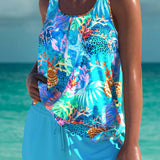 Mafalda - Tankini élégant avec effet ventre plat et short assorti