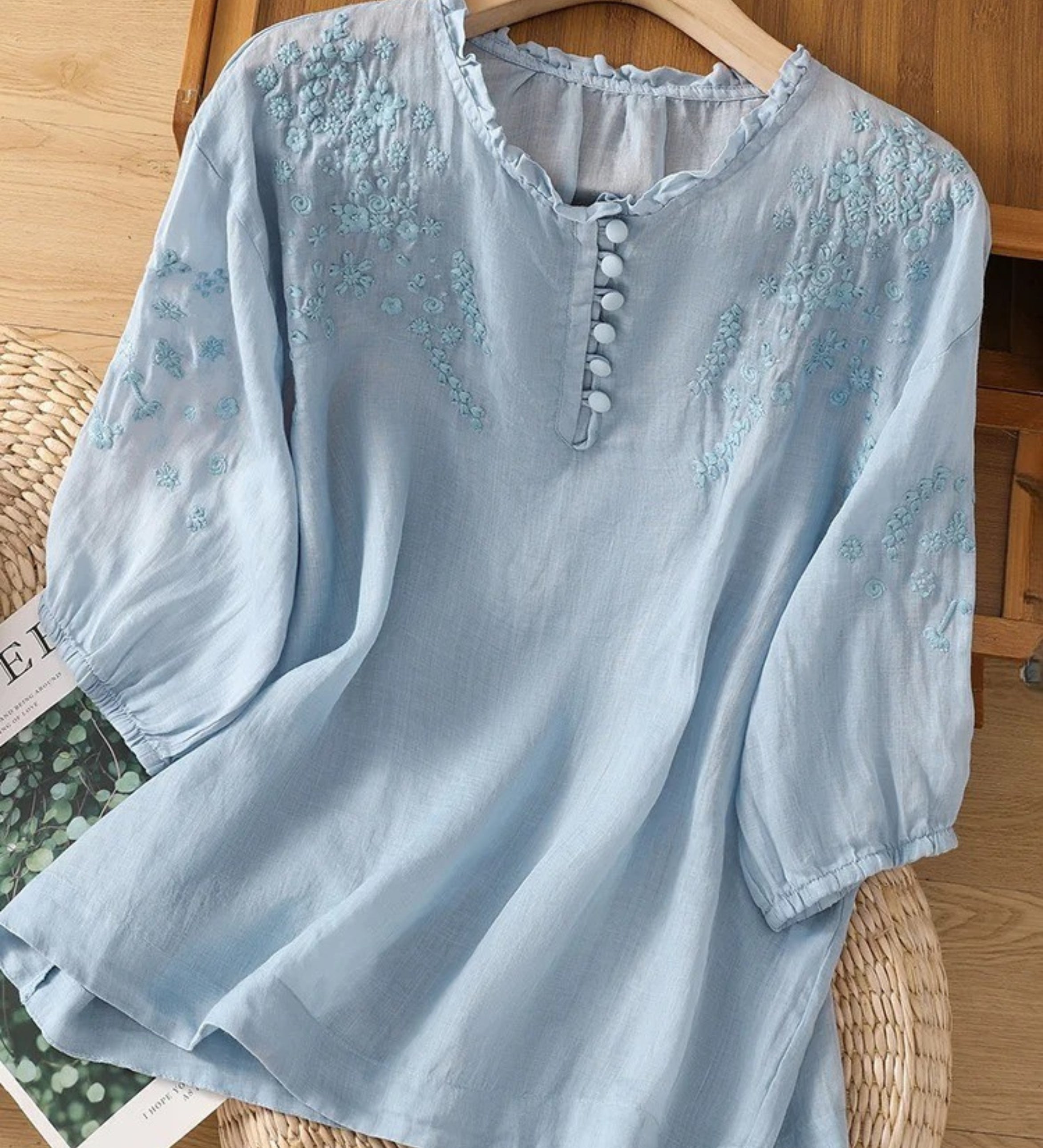 Cassiana - Blouse en Coton et Lin
