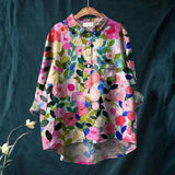 Lea - Chemise Casual Imprimée avec Fleurs Colorées du Printemps