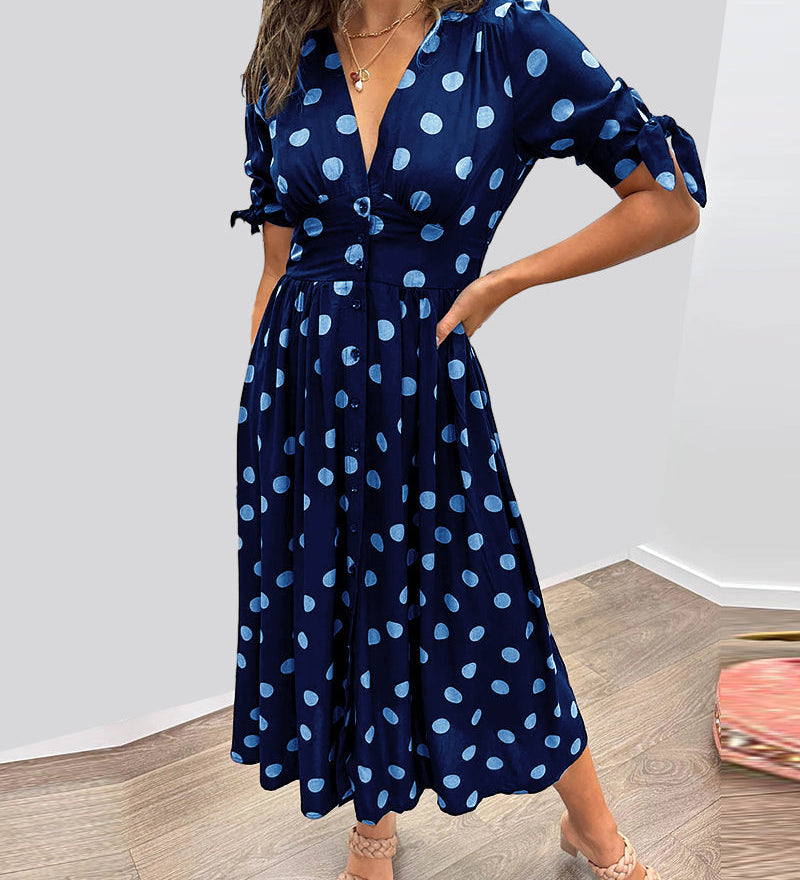 Mónica - Robe Élégante à Pois