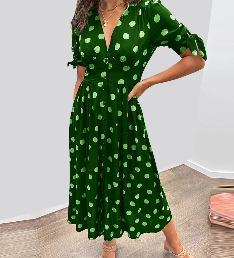Mónica - Robe Élégante à Pois