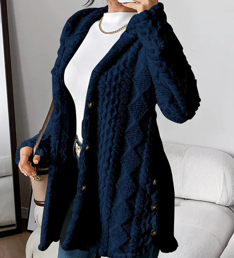 Sara - Manteau avec capuche en peluche