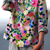Lea - Chemise Casual Imprimée avec Fleurs Colorées du Printemps