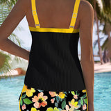 Elisa - Tankini Élégant en Deux Pièces