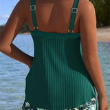 Serafina - Tankini Rayé avec Bas de Bikini en Deux Pièces