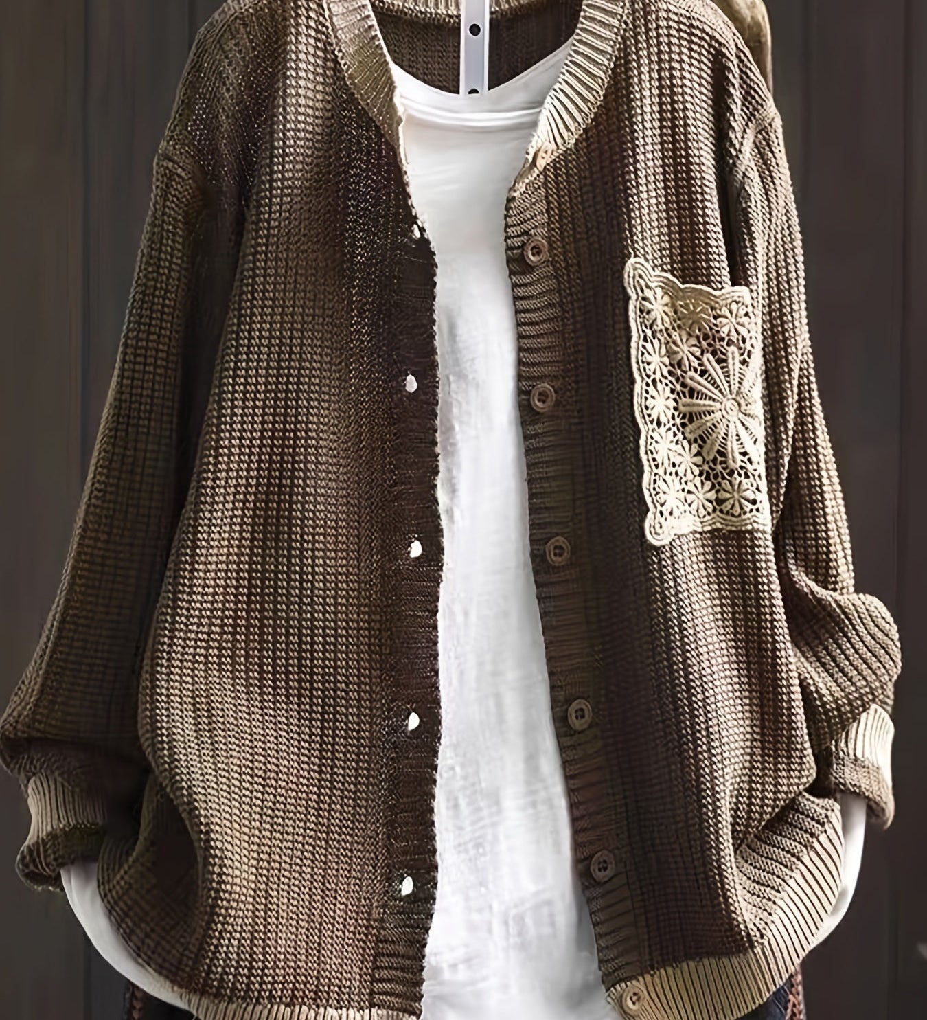 Marcelina - Manteau en Maille avec Poches