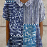 Alina - Chemise à Imprimé Patchwork