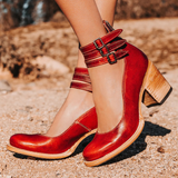 Ginevra - Chaussures à talons hauts avec plusieurs brides et semelle épaisse
