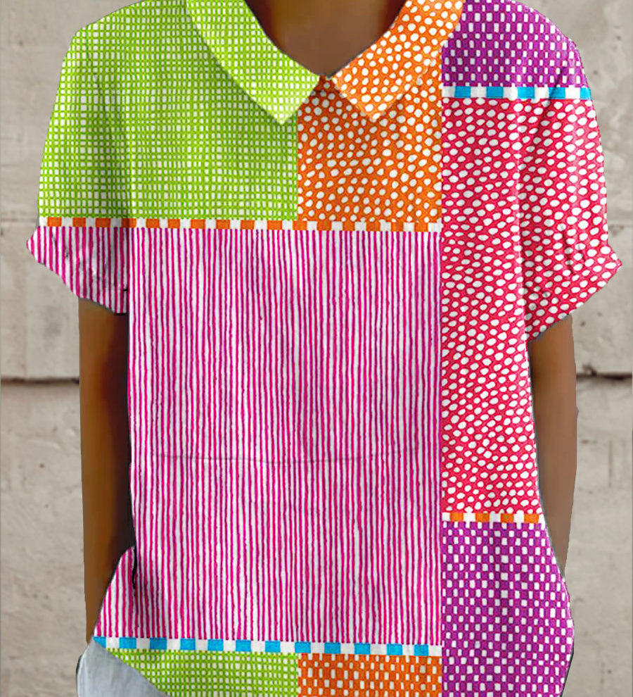 Zara - Chemise Colorée en Patchwork