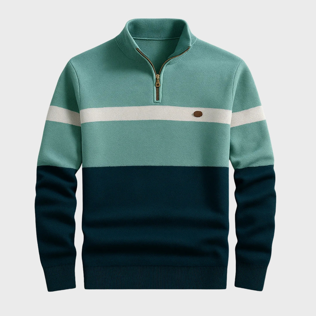 Afonso - Sweatshirt à Col Zippé Classique