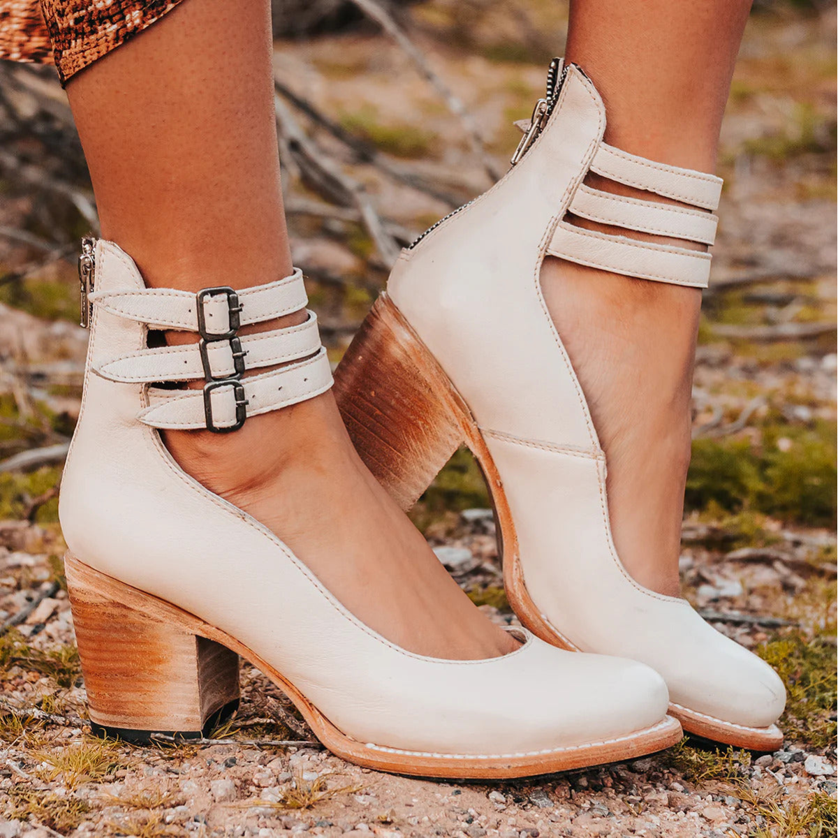 Ginevra - Chaussures à talons hauts avec plusieurs brides et semelle épaisse