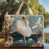 Élégance du Ballet du Cygne - Sac Matelassé Fait Main