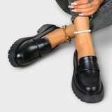 Calista - Mocassin pour femme avec design orthopédique et talon en satin