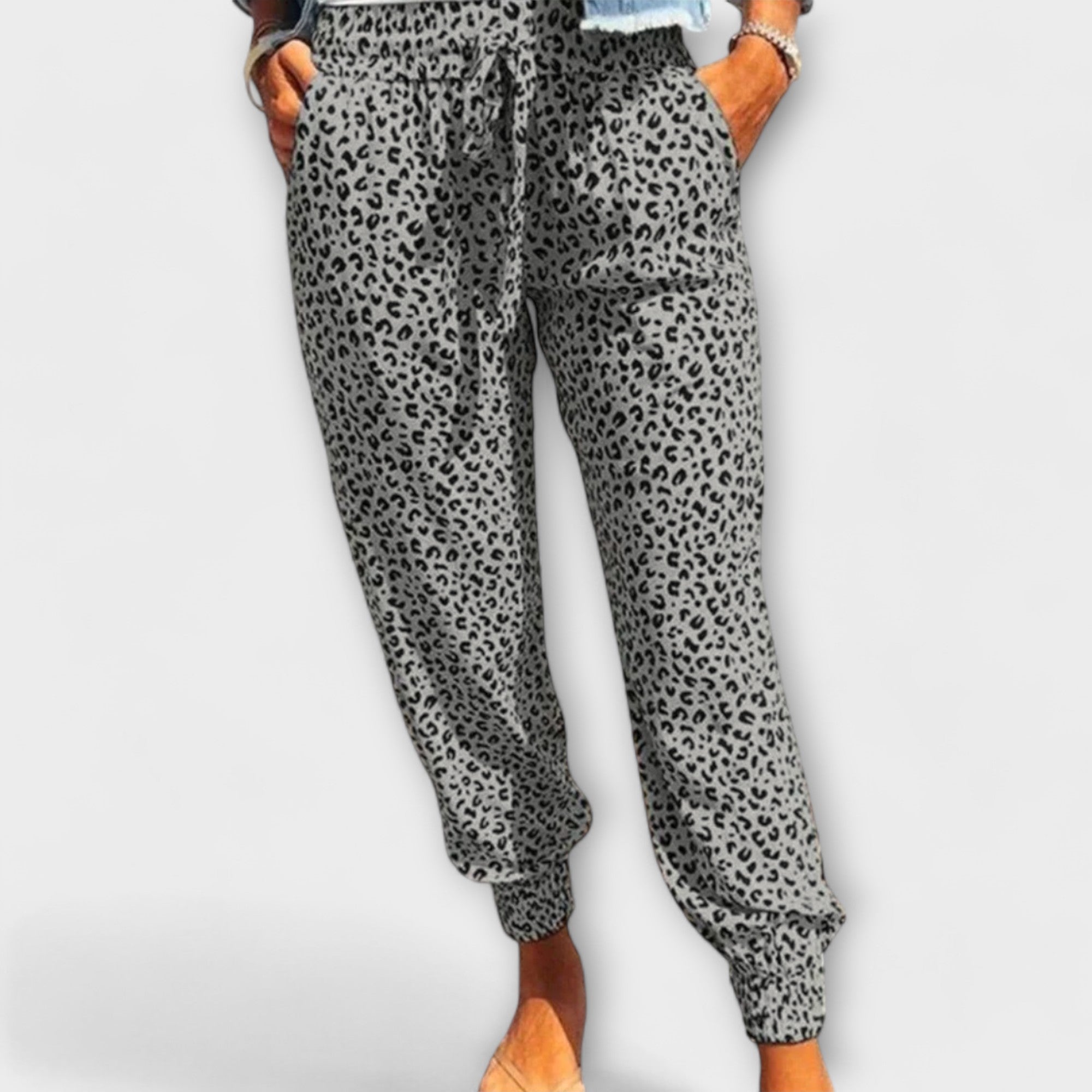Felicidade - Pantalons léopard avec jambes larges