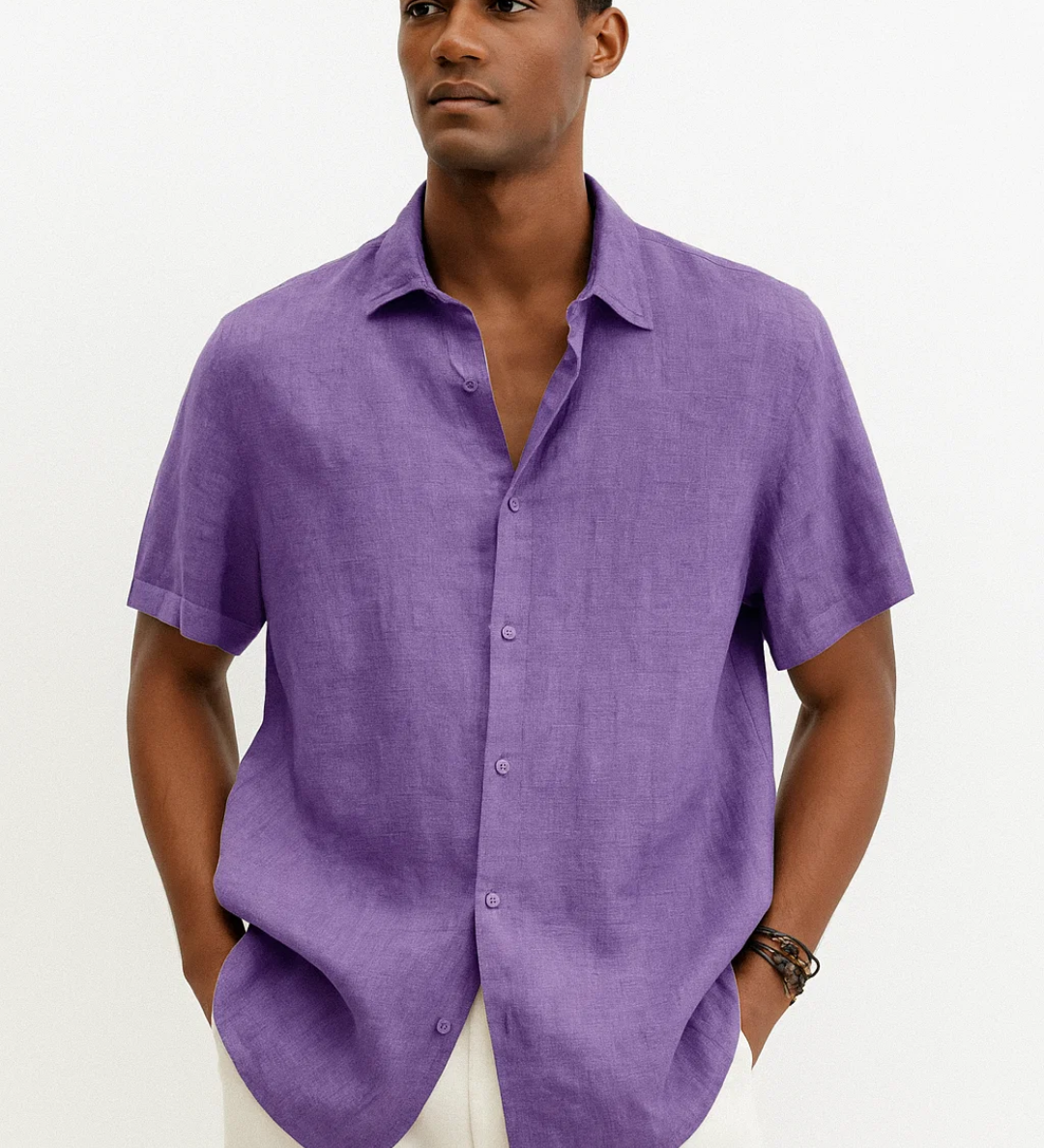 Chemise à Boutons - Col Ouvert
