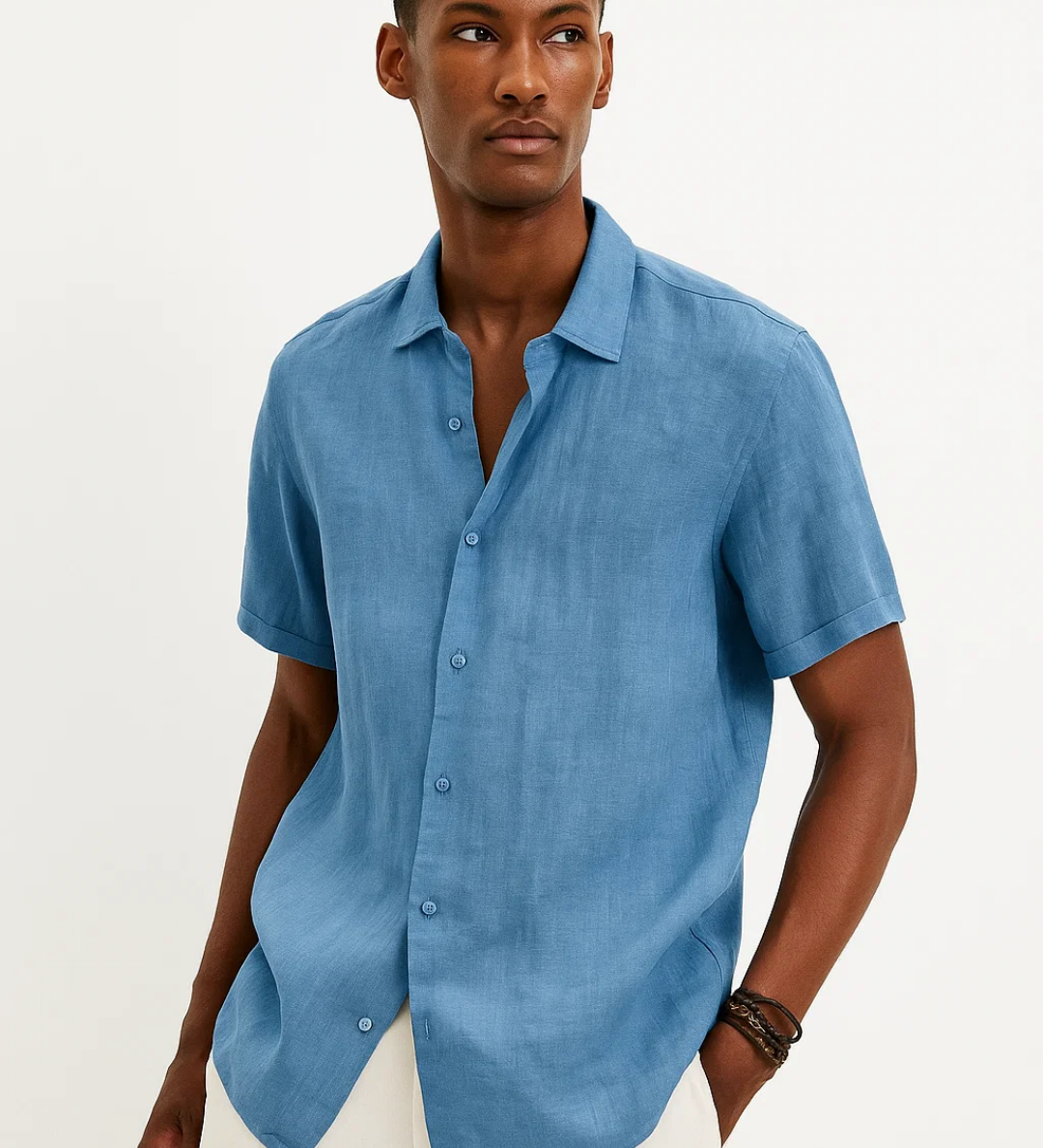 Chemise à Boutons - Col Ouvert
