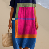 Isadora - Robe en Blocs de Couleurs Vives