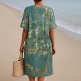 Mara - Robe Fleurie en Vert d'Eau
