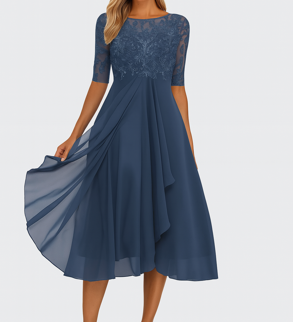 Valentina - Robe en Dentelle à Manches 3/4