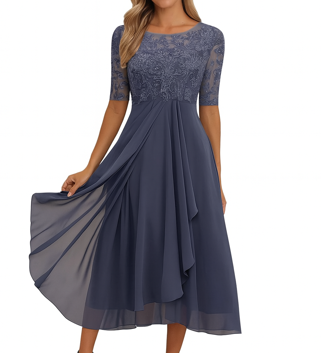 Valentina - Robe en Dentelle à Manches 3/4